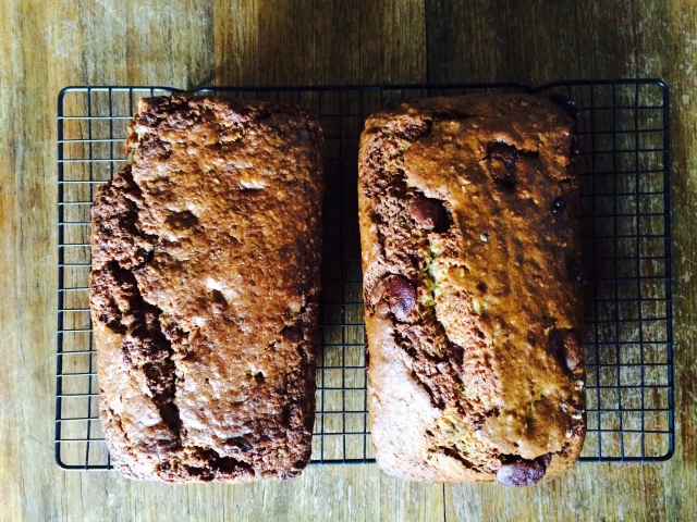 Saturday baking: raspberry white chocolate loaf and banana loaf